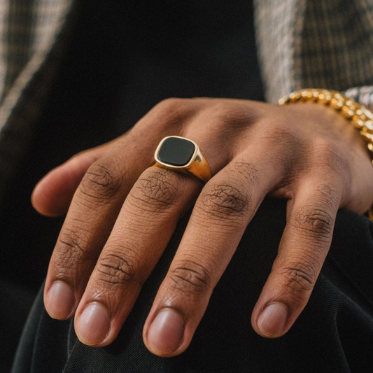 Square Onyx Ring