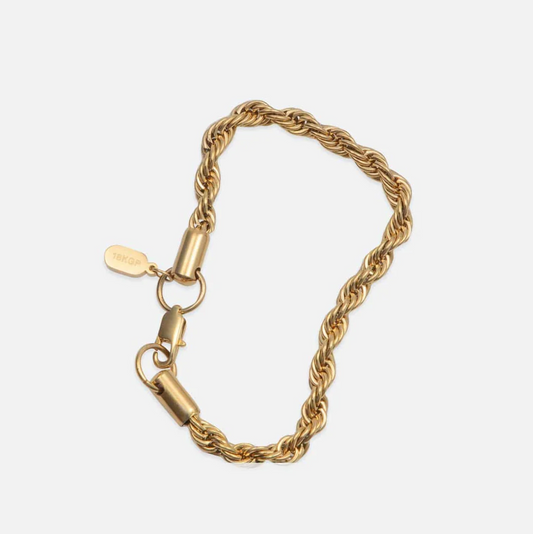 Rope 5mm Bracelet - Gold
