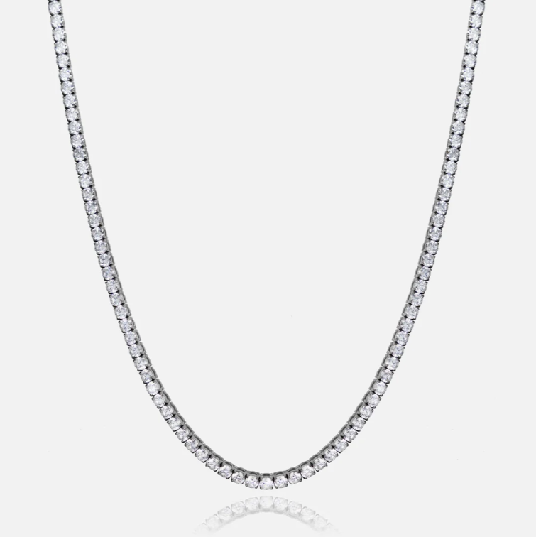 5mm Tennis Necklace - Silver