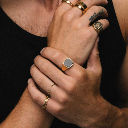Square Onyx Ring