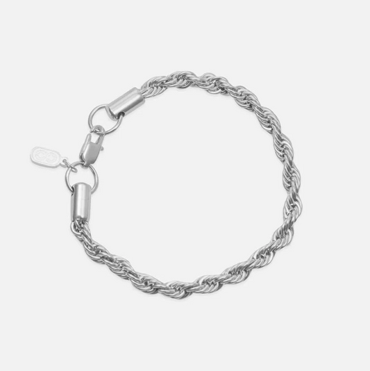 Rope 5mm Bracelet - Silver