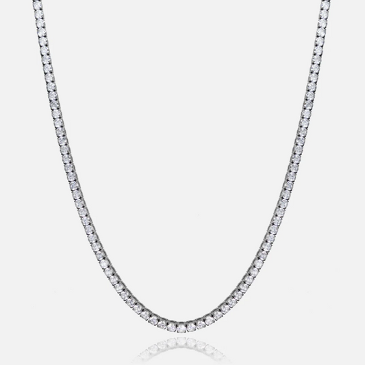 5mm Tennis Necklace - Silver