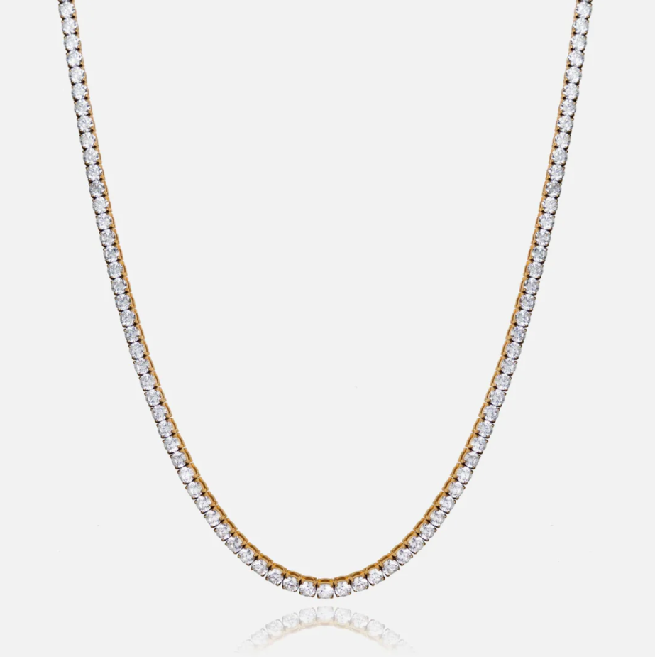 5mm Tennis Necklace - Gold