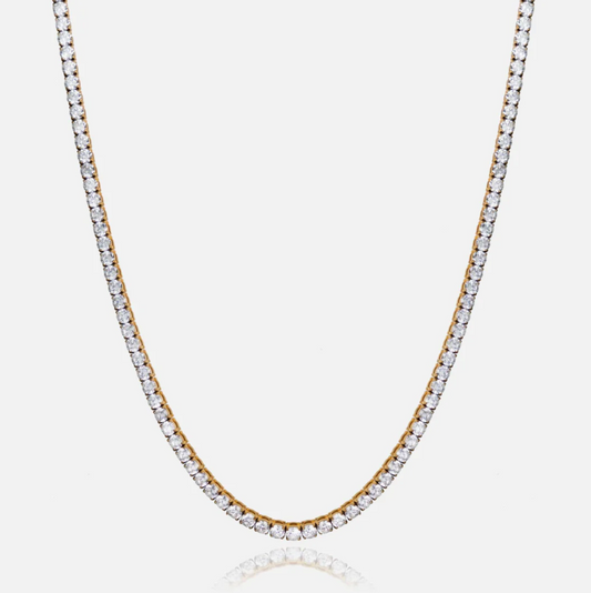 5mm Tennis Necklace - Gold
